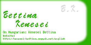 bettina kenesei business card